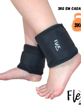 Par de Caneleiras de Peso 3kg – Ideal para Treino de Pernas, CrossFit, Fitness e Musculação | Ajustável e Confortável