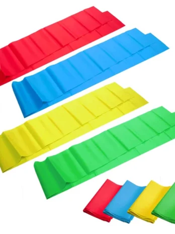 Kit Faixas Elásticas Tipo TheraBand – 4 Níveis de Intensidade | Ideal para Alongamento, Reabilitação e Treino Funcional