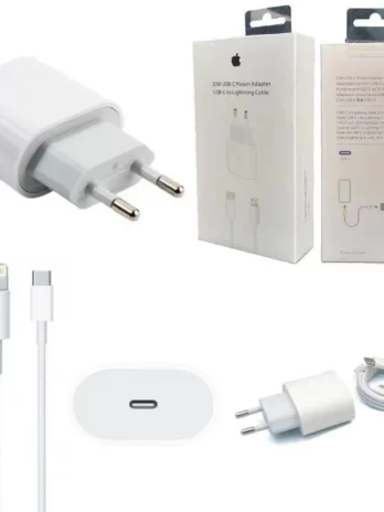 Carregador Turbo Completo USB-C 20W – Compatível com iPhone XR, XS, 11, 12, 13 (Mini, Pro, Pro Max) | Marca AM