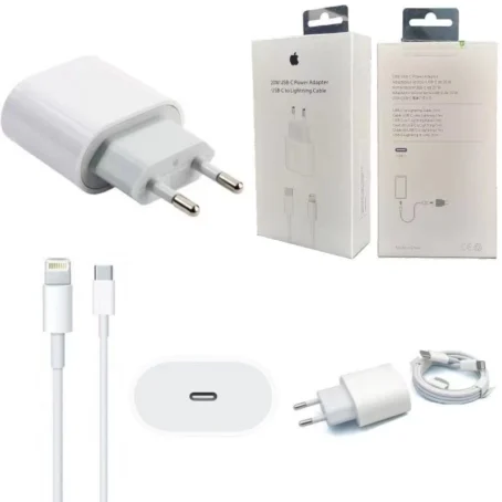 Carregador Turbo Completo USB-C 20W – Compatível com iPhone XR, XS, 11, 12, 13 (Mini, Pro, Pro Max) | Marca AM