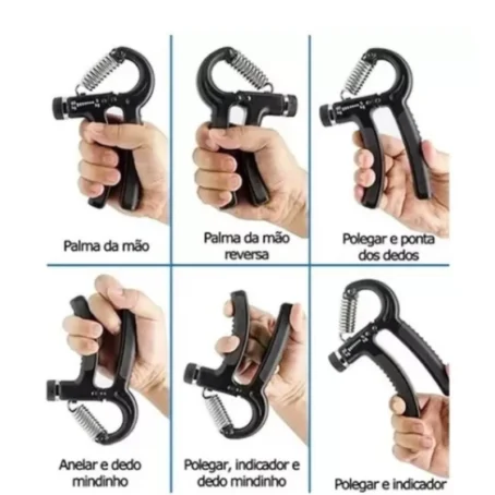 Hand Grip Flexor de Punho com Mola Ajustável – Fortalecimento de Antebraço e Mãos | Ideal para Treino de Força e Reabilitação - Imagem 6