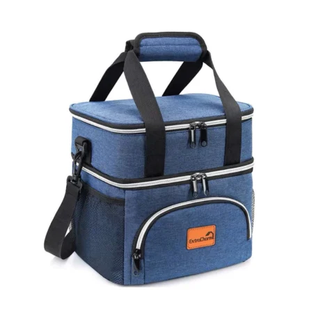 Lancheira Isolada Expansível Com Dupla Camada /Saco Tote/Super Grande - Imagem 4