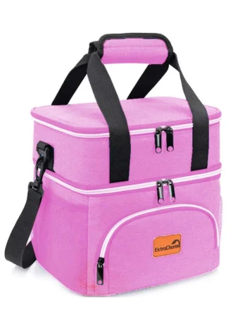 Lancheira Isolada Expansível Com Dupla Camada /Saco Tote/Super Grande