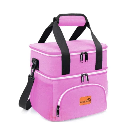 Lancheira Isolada Expansível Com Dupla Camada /Saco Tote/Super Grande - Imagem 2