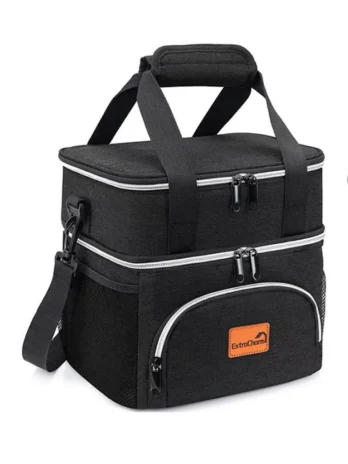 Lancheira Isolada Expansível Com Dupla Camada /Saco Tote/Super Grande