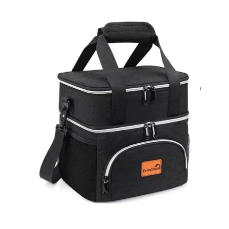 Lancheira Isolada Expansível Com Dupla Camada /Saco Tote/Super Grande