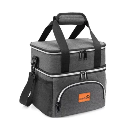 Lancheira Isolada Expansível Com Dupla Camada /Saco Tote/Super Grande - Imagem 3