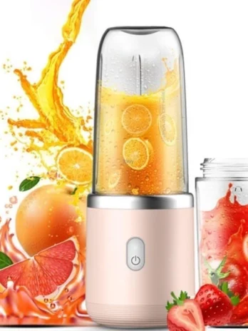 Mini Liquidificador Portátil POPYO – Espremedor Elétrico com 6 Lâminas | Ideal para Sucos, Alimentos e Smoothies