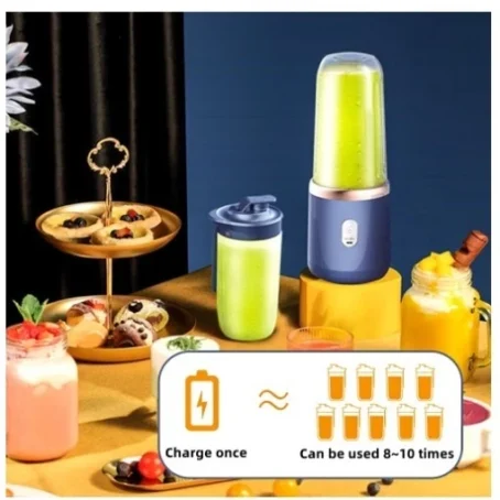 Mini Liquidificador Portátil POPYO – Espremedor Elétrico com 6 Lâminas | Ideal para Sucos, Alimentos e Smoothies - Imagem 8