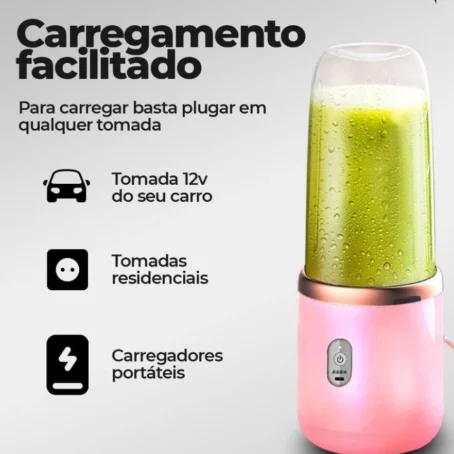 Mini Liquidificador Portátil POPYO – Espremedor Elétrico com 6 Lâminas | Ideal para Sucos, Alimentos e Smoothies - Imagem 7