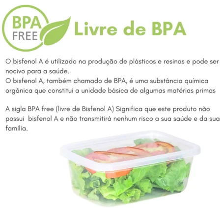 Kit com 10 Potes Transparentes de 800ml – Com Tampa | Reutilizáveis | Ideal para Marmitas Fitness, Organização de Alimentos, Freezer e Micro-ondas - Imagem 5