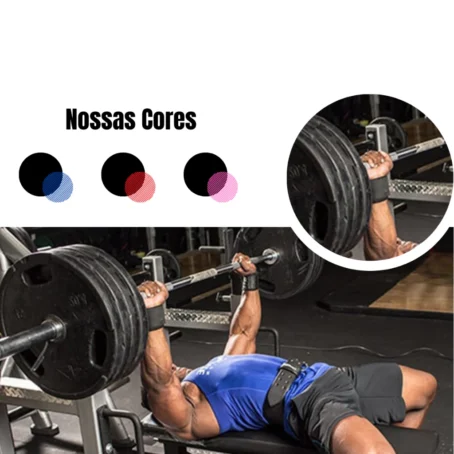 Par de Munhequeiras Profissionais para Academia – Alta Compressão | Proteção para Punho | Ideal para Musculação, Crossfit e LPO - Imagem 3