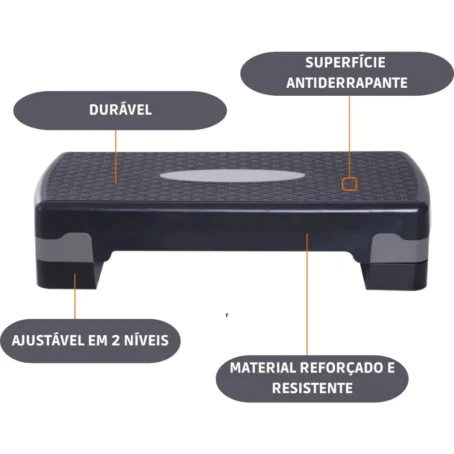 Step de Academia Profissional – Regulável com Ajuste de Altura | Suporta até 150kg | Ideal para Treinos Aeróbicos e Funcionais - Imagem 5