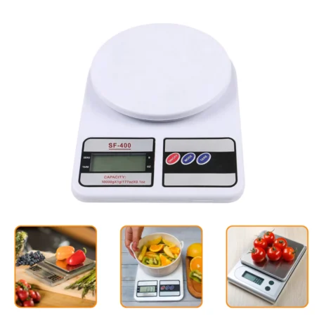 Balança Digital de Cozinha SF-400 – Precisão de 1g a 10kg | Ideal para Nutrição, Dieta e Receitas