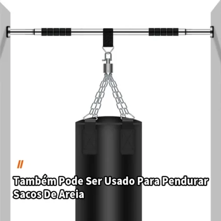 Barra de Exercícios Ajustável para Porta – Até 100cm | Ideal para Crossfit, Calistenia, Treinos de Força e Fitness - Imagem 3