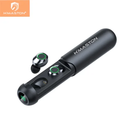 Fone de Ouvido Sem Fio H'maston F915 – In-Ear Bluetooth 5.3 | Wireless com Display LED de Bateria