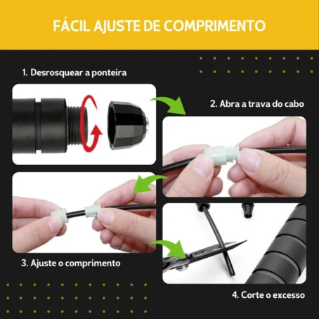 Corda de Pular Profissional 3M – Ideal para Crossfit, Treinos de Alta Performance e Condicionamento Físico | Marca NL - Imagem 3