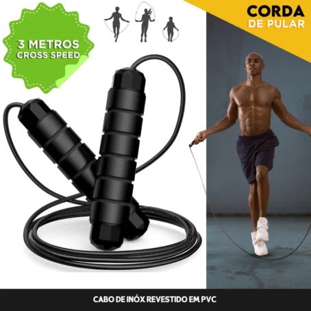 Corda de Pular Profissional 3M – Ideal para Crossfit, Treinos de Alta Performance e Condicionamento Físico | Marca NL