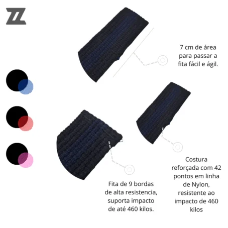 Par de Talas Straps Profissionais – 100% Algodão | Alta Resistência para CrossFit e Musculação - Imagem 4