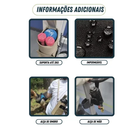 Bolsa Magnética Multifuncional – Gym Bag Impermeável para Acessórios de Esportes, Academia e Fitness - Imagem 3