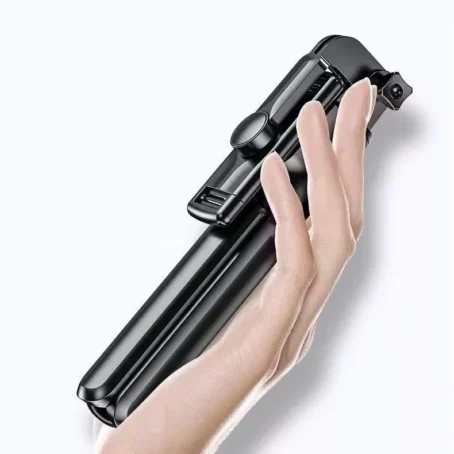 Bastão Tripé Selfie H'maston ZP18/19/20/21/22 – Suporte para Celular com Controle Remoto | Extensível (70cm/100cm) | Luz LED Integrada - Imagem 2