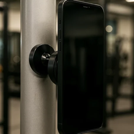 Suporte de Celular Magnético Duplo DualMag – Fixação 360º | Imã em Ambos os Lados | Ideal para Academia e Crossfit - Imagem 2