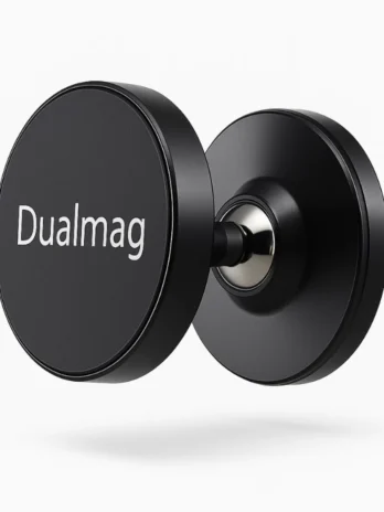 Suporte de Celular Magnético Duplo DualMag – Fixação 360º | Imã em Ambos os Lados | Ideal para Academia e Crossfit