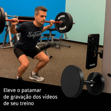 Suporte de Celular Magnético Duplo DualMag – Fixação 360º | Imã em Ambos os Lados | Ideal para Academia e Crossfit - Imagem 8