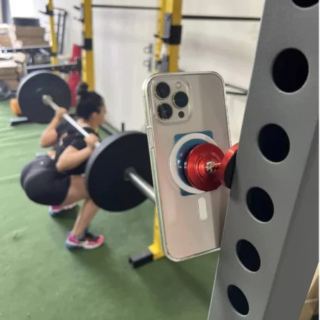 Suporte de Celular Magnético Duplo DualMag – Fixação 360º | Imã em Ambos os Lados | Ideal para Academia e Crossfit - Imagem 3