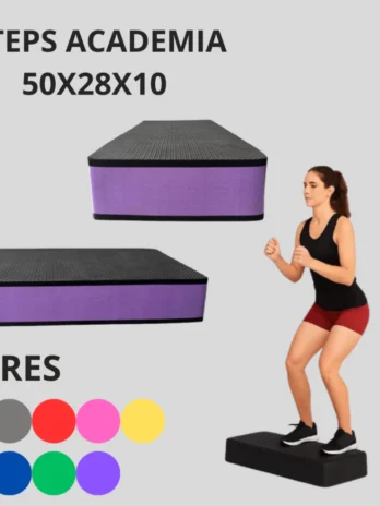 Step de Academia em EVA – 50x28x10cm | Leve, Antiderrapante e Ideal para Treinos Funcionais e Aeróbicos