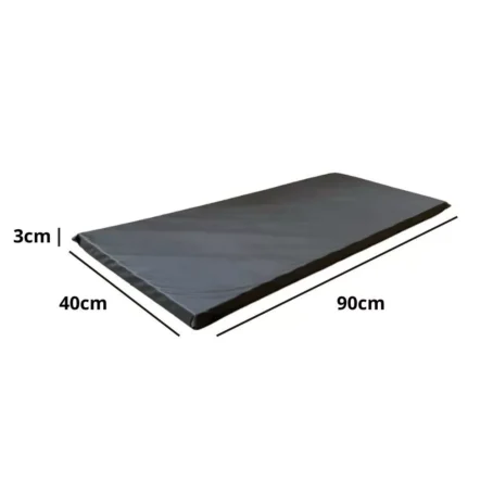 Colchonete de Academia 90x40x3cm – Compacto, Espuma Macia D23 | Impermeável | Ideal para Yoga, Pilates e Treinos | Cores: Azul ou Preto