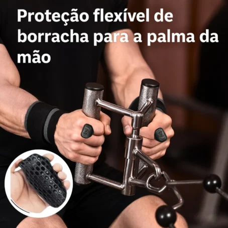 Luva Anatômica com Grip Antiderrapante – Proteção para Treino de Academia, CrossFit e Musculação - Imagem 4