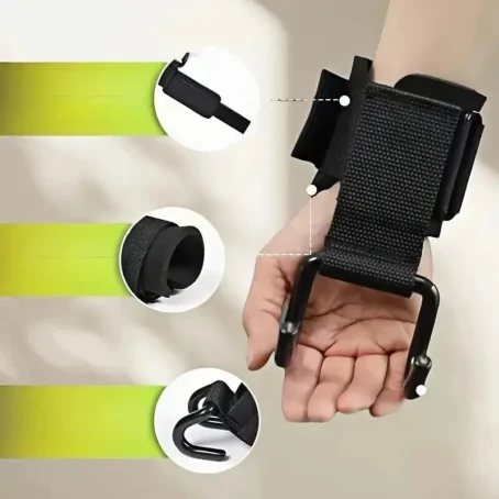 Par de Straps com Ganchos de Aço – Garras para Treino de Musculação | Academia | Marca Liftness - Imagem 5