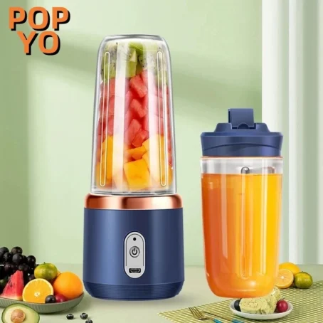 Mini Liquidificador Portátil POPYO – Espremedor Elétrico com 6 Lâminas | Ideal para Sucos, Alimentos e Smoothies - Imagem 10