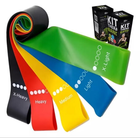 Kit 5 Elástico para Exercícios
