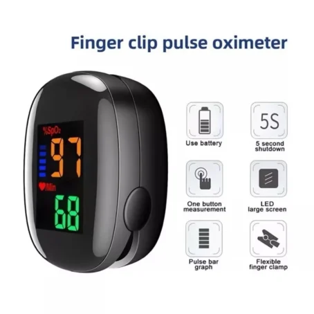 Oxímetro de Pulso Digital – Medidor de Saturação de Oxigênio no Sangue e Batimentos Cardíacos - Imagem 6