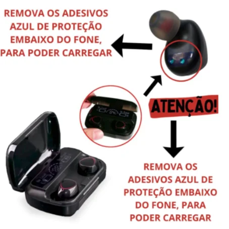 Fone de Ouvido Bluetooth 5.1 M10 – TWS Estéreo Sem Fio | Com Carregador Portátil - Imagem 7