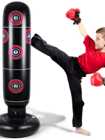 Saco de Boxe Infantil Inflável João Bobo – Com Luvas e Bomba de Ar | Treino e Diversão para Crianças