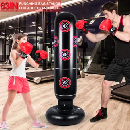 Saco de Boxe Infantil Inflável João Bobo – Com Luvas e Bomba de Ar | Treino e Diversão para Crianças - Imagem 7