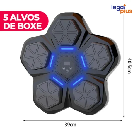 Saco de Boxe Bluetooth Recarregável – Treino de Soco com Música, Luz LED e 3 Níveis de Velocidade | Ideal para Uso em Casa