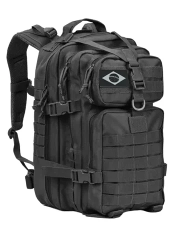Mochila Militar Tática Reforçada – Impermeável | 50 Litros | Grande Capacidade | Acompanha Bandeira do Brasil
