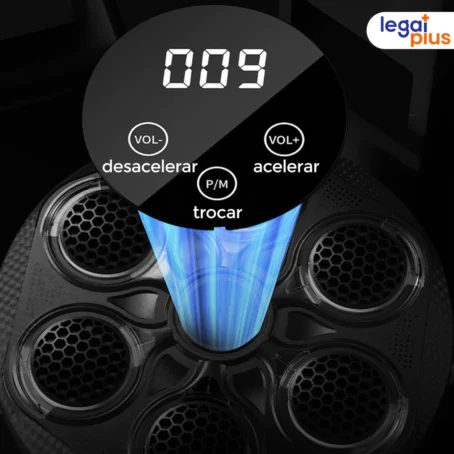 Saco de Boxe Bluetooth Recarregável – Treino de Soco com Música, Luz LED e 3 Níveis de Velocidade | Ideal para Uso em Casa - Imagem 4