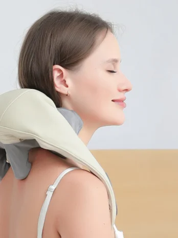 Massageador de Pescoço Inteligente – Compressão Sem Fio para Alívio de Dores e Tensão Muscular