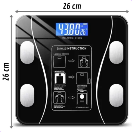 Balança de Bioimpedância Digital Bluetooth – Até 180kg | Resultados no Celular com Memória Corporal - Imagem 5