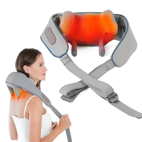 Massageador de Pescoço Inteligente – Compressão Sem Fio para Alívio de Dores e Tensão Muscular - Imagem 9