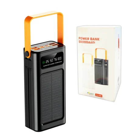 Power Bank Solar 50.000mAh – Grande Capacidade com Cabos Integrados | Carregamento Solar e Portátil | Marca Ming - Imagem 5