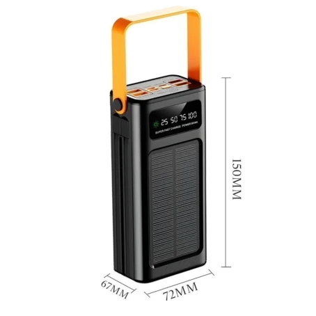 Power Bank Solar 50.000mAh – Grande Capacidade com Cabos Integrados | Carregamento Solar e Portátil | Marca Ming - Imagem 9