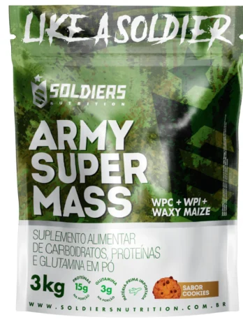 Hipercalórico Army Super Mass 3Kg – 100% Importado – Soldiers Nutrition
