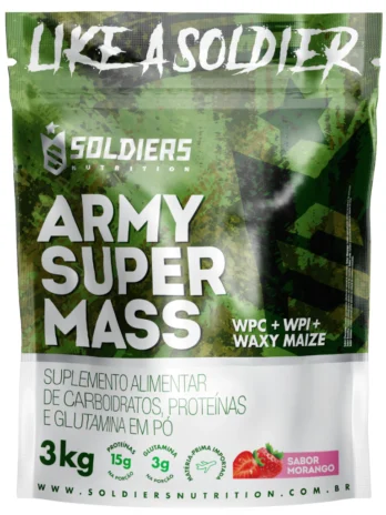 Hipercalórico Army Super Mass 3Kg – 100% Importado – Soldiers Nutrition