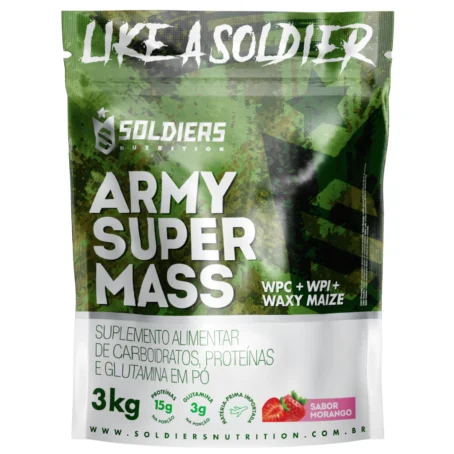 Hipercalórico Army Super Mass 3Kg - 100% Importado - Soldiers Nutrition - Imagem 2
